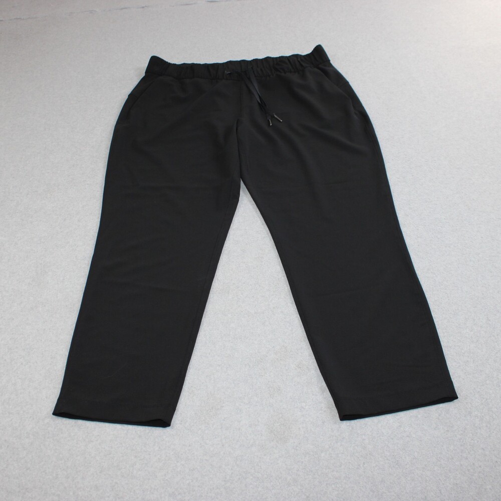 Lululemon Pants Womens 12 Black Ankle Athleisure Office Career Pull On Stretchy